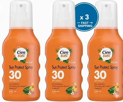 Cien Sun Spray SPF 30 – 3 Pack High Protection Sunscreen UK Stock 200ml