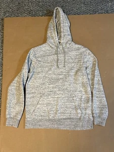 Evergreen Mens Hoodie Sweatshirt Size M Gray Basic Pullover - Small Tear Left Sl - Picture 1 of 9