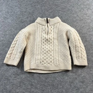 The Irish Store Kids 7-8 Years Irish Made 1/4 Zip Merino Wool Sweater - Picture 1 of 7
