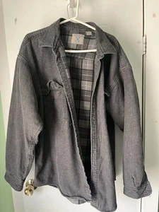 World Island Outdoors Vintage Herren XXL Denim Fleece gefüttert Hemd Shacket Jacke - Bild 1 von 4