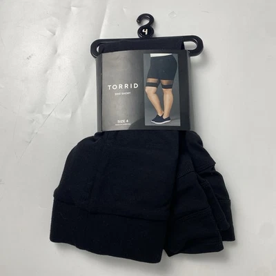 NUEVO Pantalones Cortos de Bicicleta Bermudas Negros Torrid para Mujer 8" Compresión Elastizados Talla Grande 4 Foto 1 de 4