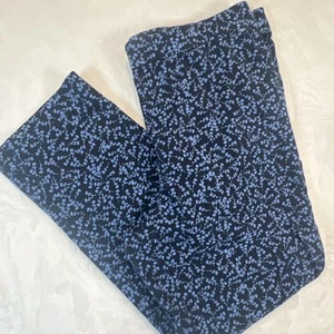 Pantalone J Jill donna 16 blu disegno floreale misto cotone elasticizzato pull on - Foto 1 di 11