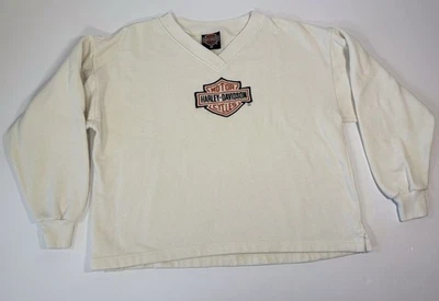 Camisa Harley Davidson bordada para mujer sudadera mediana manga larga cuello en V Foto 1 de 4
