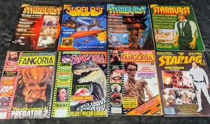 8 Vintage Magazine Job Lot Bundle Sci-Fi Horror Fangoria Starburst Starlog - Picture 1 of 2