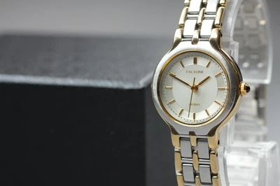 Vintage 1993 N MINT Seiko Exceline 4N21-0430 Two-Tone Quartz Womens Watch JAPAN - Image 1 of 4