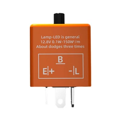 Motorrad-LED-Blinkrelais, 3-polig, 12 V, universell für Blinker, - Bild 1 von 3