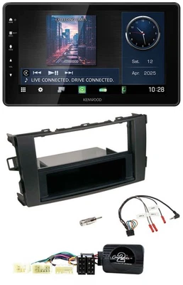 Kenwood Lenkrad Bluetooth USB DAB Autoradio für Toyota Auris 2007-2011 schwarz - Bild 1 von 4