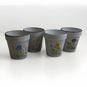1 Small WILDFLOWER Ceramic Flower Pot White with Brown Speckles 3½H, 3"W Japan - Picture 1 of 13
