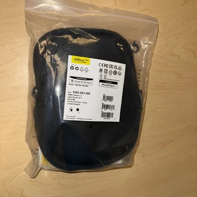 NEW Jabra HSC060 / ENC060 Wired Headset USB-A Dual Black w/ Black Carrying Bag - Image 1 of 2