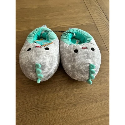 Zapatillas de felpa Squishmallows Archie Shark niños talla 4/5 gris y verde azulado nuevas Foto 1 de 4