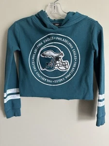 Girl’s Cropped, Distressed Eagles Hoodie - Size 6/7 - Picture 1 of 4
