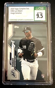 2020 Topps Complete Set Luis Robert RC #392 Image Variation CSG 9.5 GEM MINT - Bild 1 von 1