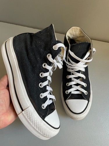 scarpe da ginnastica donna Converse Chuck Taylor All Star nere platform uk 4 5 eur 37