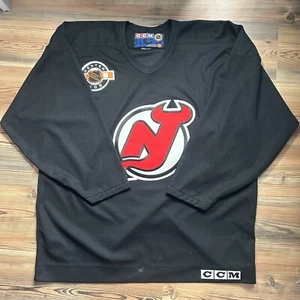 Vintage New Jersey Devils NHL CCM Center Ice Air-Knit Jersey Large - Picture 1 of 10