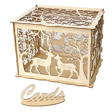 AGS DIY Wedding Card Box Rustic Wood Card Box Gift Card Holder Card Box For