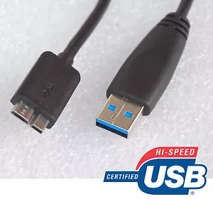 47cm Cable Adapter Charging Seagate Goflex USB 3.0 Micro B USB3 -> Micro-B - Picture 1 of 1