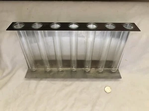Neu Edelstahl Reagenzglas Wandhalterung Gestell mit Reagenzgläsern - Bild 1 von 2
