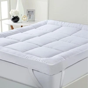 Hotel Quality Mattress Topper 10cm/4Inch Thick Deep Toppers Single Double King - Picture 1 of 40
