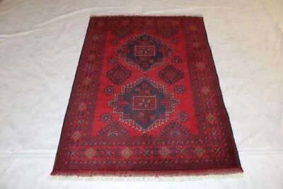 3'5" x 4'1" ft. Afghan Tribal Khal Mohammadi Turkoman Hand Knotted Area Rug - Image 1 of 4