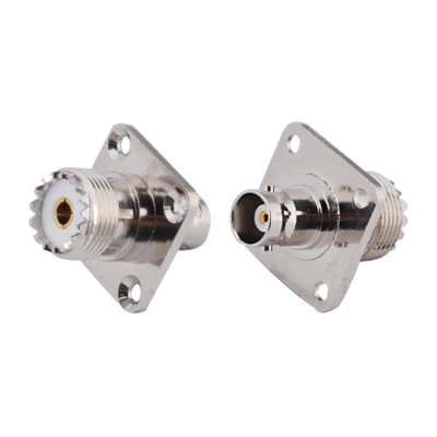 10x UHF SO239 Female to BNC Jack Panel Mount RF Radio Antenna Adapter Converter - Image 1 of 4