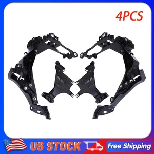 4PCS Left and Right Headlight Mount Brackets Bases For 2013-2016 Audi A4 B8.5 S4 - Picture 1 of 21