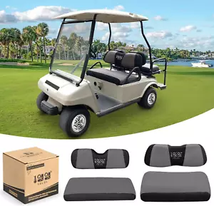 10L0L Golf Cart Front & Rear Seat Cover Set for EZGO TXT RXV, Club Car DS - Picture 1 of 8