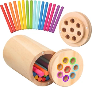 Montessori Toys for 1-3 Year Old,Color Sorting & Fine Motor Skills Toys Preschoo - Picture 1 of 12