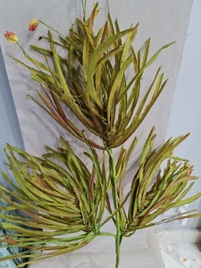 Artificial Flower Spray, Greenery With Small Yellow And Orange Flowers, dry look - Picture 1 of 9