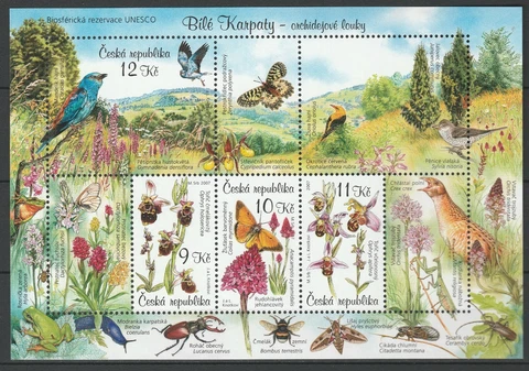 Czech Republic 2007 Flowers, Birds, Butterflies MNH Block Cover