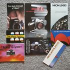 Vintage original 1970's & 1980's Nikon camera and Nikkor lens booklet lot (8)