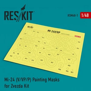 1/48 ResKit RSM48-0001 Mi-24 (V/VP/P) Pre-cut painting masks for Zvezda Kit - Picture 1 of 1