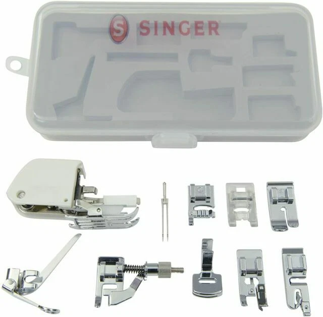 SINGER Accessory Kit Including 9 Presser Feet Twin Needle and Case for Low Shank