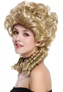 Wig Ladies Carnival Baroque Renaissance Romantic Spiral Curls Backcombs Blonde - Picture 1 of 4