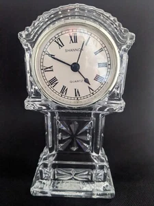 Shannon Quartz Clock 24 Lead Crystal Designs Of Ireland Hand Crafted  - Picture 1 of 7