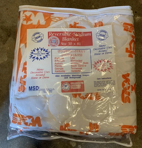 VTG University of Tennessee Volunteers Reversible Stadium Blanket NOS SEC USA Cover