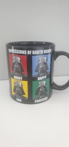 Expressions Of Darth Vader Mug Star Wars Coffee Cup 20 oz Black Ceramic Mug - Picture 1 of 4