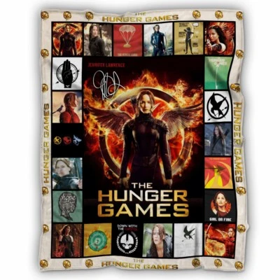 MEPERUS The Hunger Games Blanket, Jennifer Lawrence, Liam Hemsworth Fleece, Sherpa