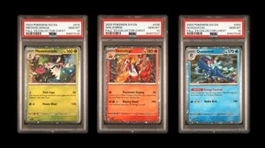 Pokemon SVI 015 Meowscarada, 038 Skeledirge & 054 Quaquaval - Consecutive PSA 10 - Picture 1 of 10