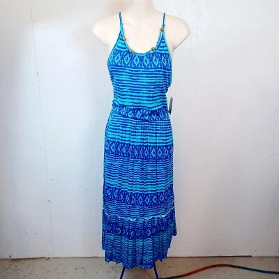 Dream Out Loud Selena Gomez Juniors Blue Sundress-Cover Up-S-Open Back - Image 1 of 4