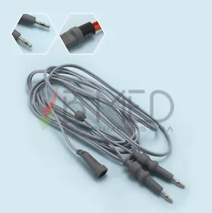 Cable bipolar reutilizable fórceps conector de EE. UU. 2 pines 4 mm enchufe plátano electrocirugía - Imagen 1 de 3