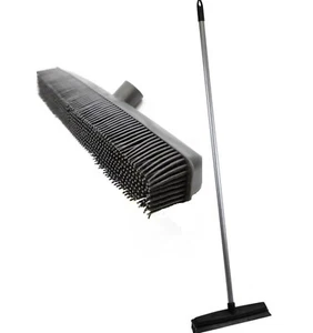 Rubber Broom Sweeping Brush Handle Pet Hair Removal Carpet Cleaner Hairdresser - Picture 1 of 5