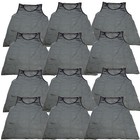 12 GRAY GREY Scrimmage VESTS Training Pinnies Soccer Softball YOUTH NEW!