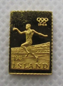 ICELAND 1964 24K ON 925 STERLING SILVER INGOT OLYMPIC STAMP - Picture 1 of 2