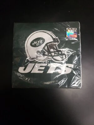 NWT    NFL 669522-Creative Converting 16 Count New York Jets Lunch Napkins (S3) - Image 1 of 4