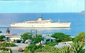 M/S Victoria Entering the Harbor in St. Thomas, Virgin Islands Postcard - Picture 1 of 2