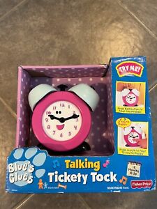 Blues Clues Tickety Tock Clock Toy 1999 Tyco Vintage Tested Talking in box