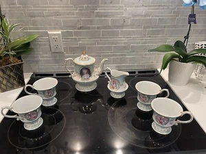 Antique Turquoise 6 Pc TEA SET - Picture 1 of 22