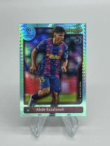 2021-22 Topps Merlin Chrome UEFA Abde Ezzalzouli Aqua Refractor Rookie RC #78 - Picture 1 of 2