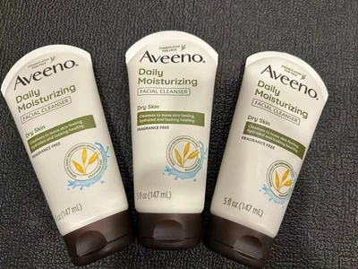 3X = Limpiador facial hidratante diario Aveeno para piel seca con avena calmante 5 oz Foto 1 de 4