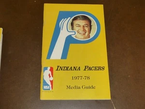 1977 1978 INDIANA PACERS NBA BASKETBALL  MEDIA GUIDE EX-MINT - Picture 1 of 1